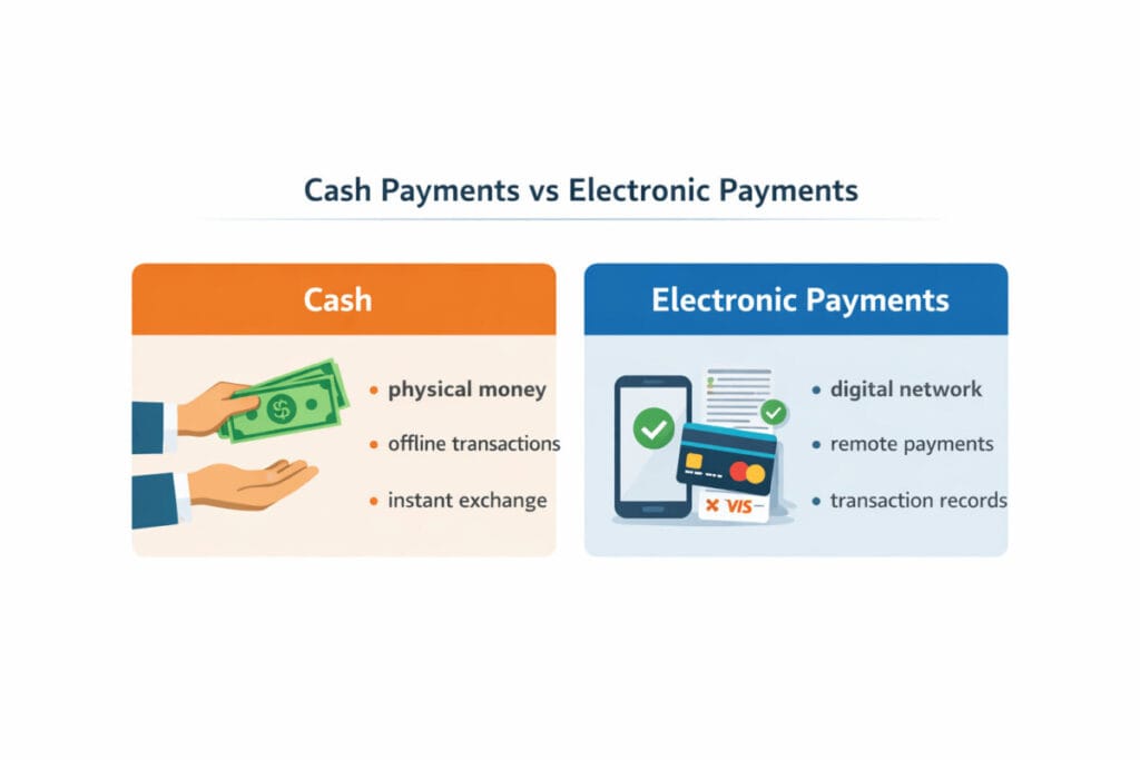 Cash Payments vs Electronic Payments