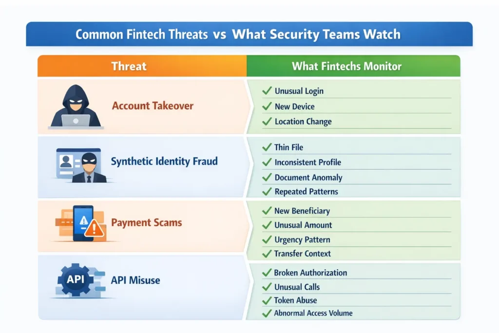 Common Fintech Threats vs What Security Teams Watch