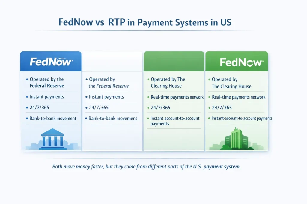 FedNow vs RTP in Payment Systems in US