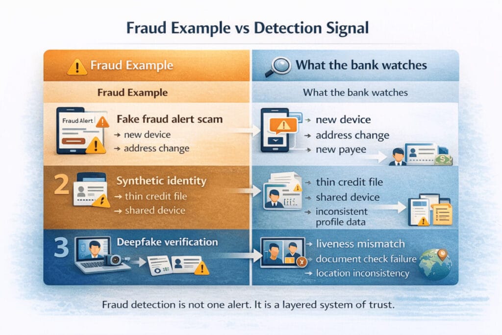 Fraud Example vs Detection Signal