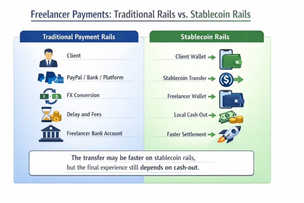 Freelancer Payments Stable Coin Rails
