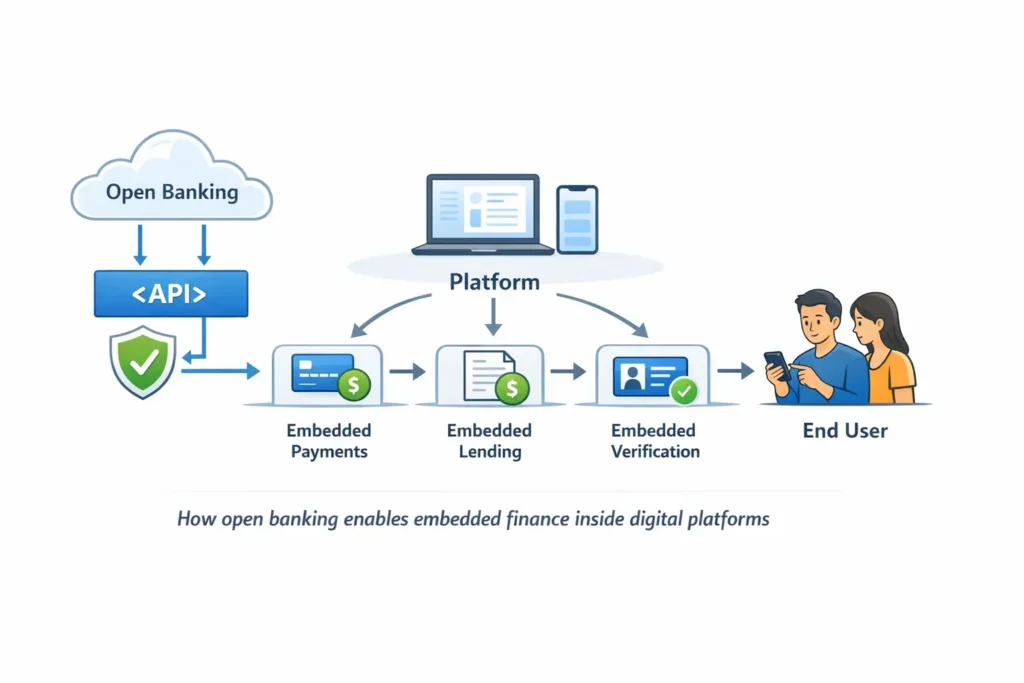 How open banking enables embedded finance inside digital platforms