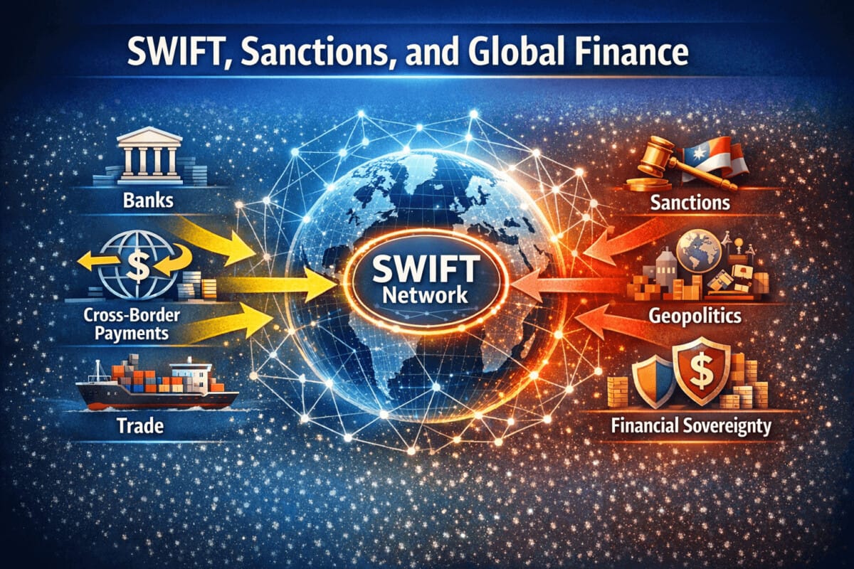 SWIFT network and global finance connections