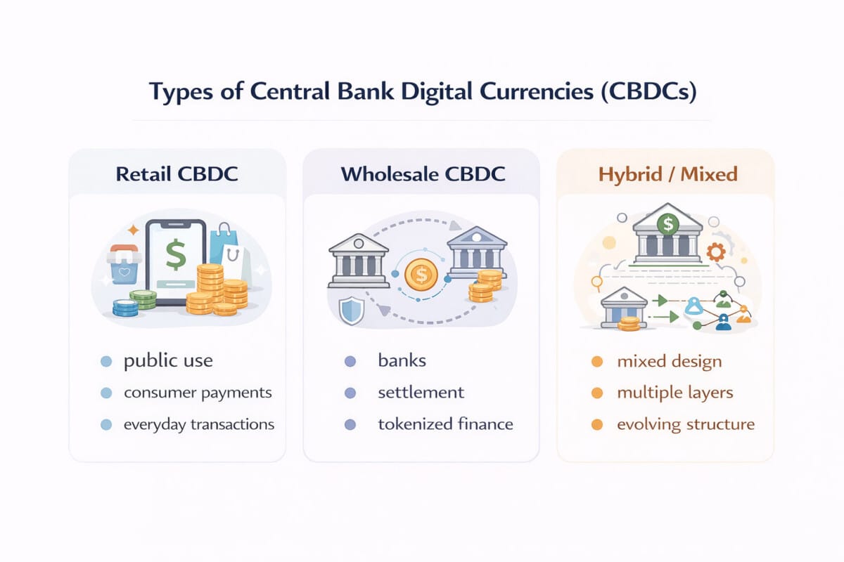 Types of Central Bank Digital Currencies
